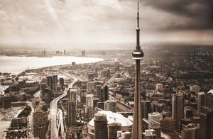 Toronto city aerial view